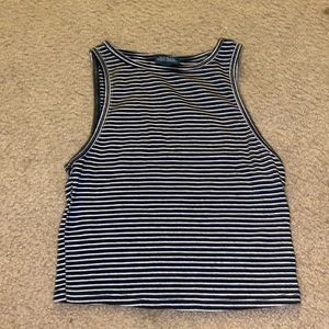 Black and White Target Crop Top